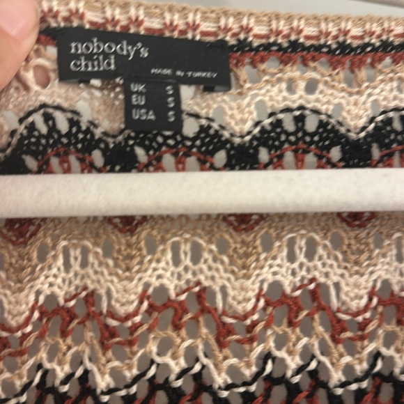 Brown Tan Nobody’s Child Midi Crochet like Knit Dress - Picture 5 of 6